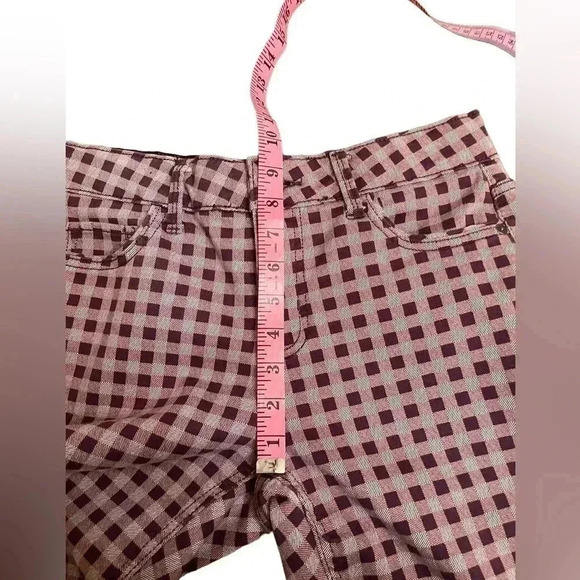 Liz Claiborne Sara Slim Leg Mid Rise Tummy Control Plaid Pants Women’s Size 4 - Picture 9 of 15